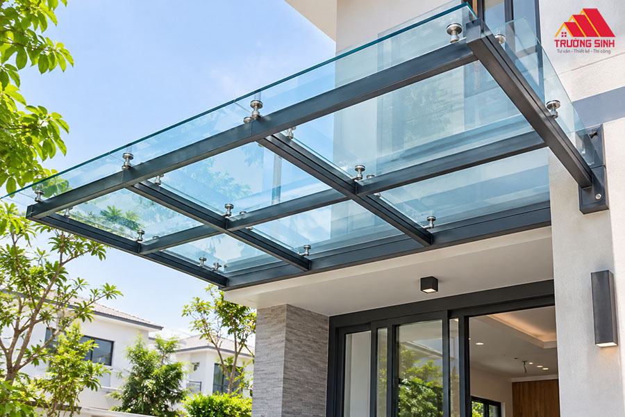 Mái kính cường lực nâng tầm thẩm mỹ công trình